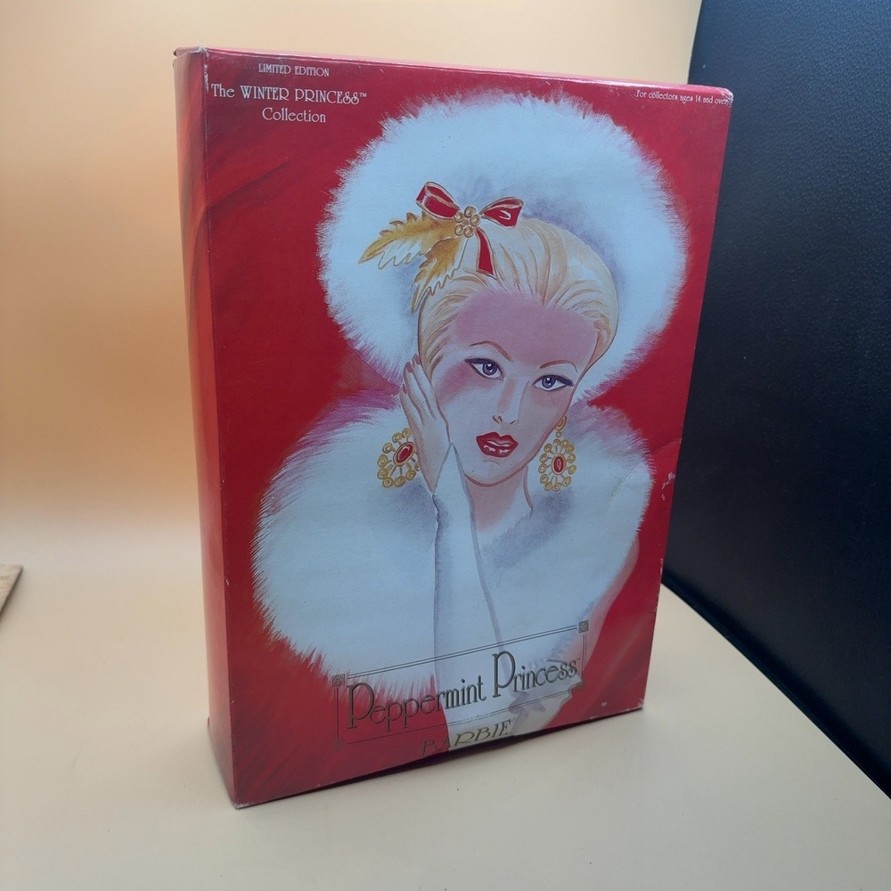 Barbie Peppermint Princess Doll Limited Edition Winter Collection, rough cond